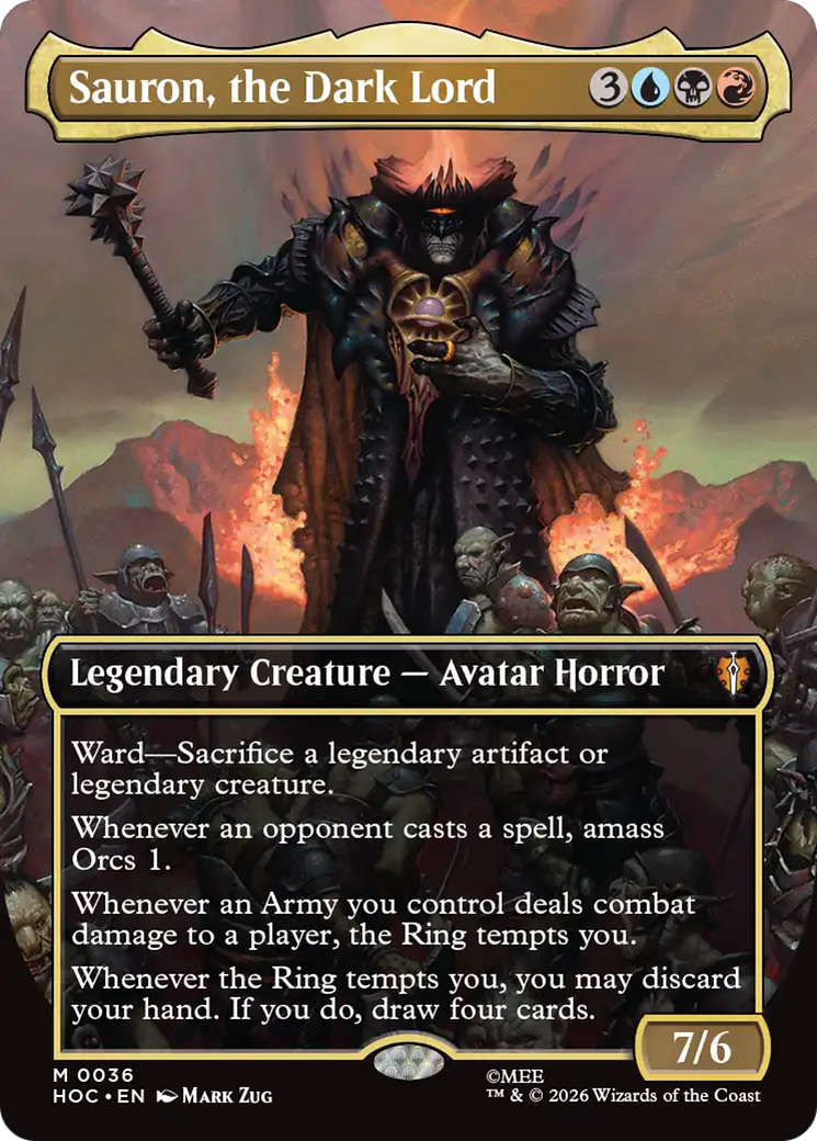 Sauron, the Dark Lord (Borderless) [The Hobbit] | Card Citadel