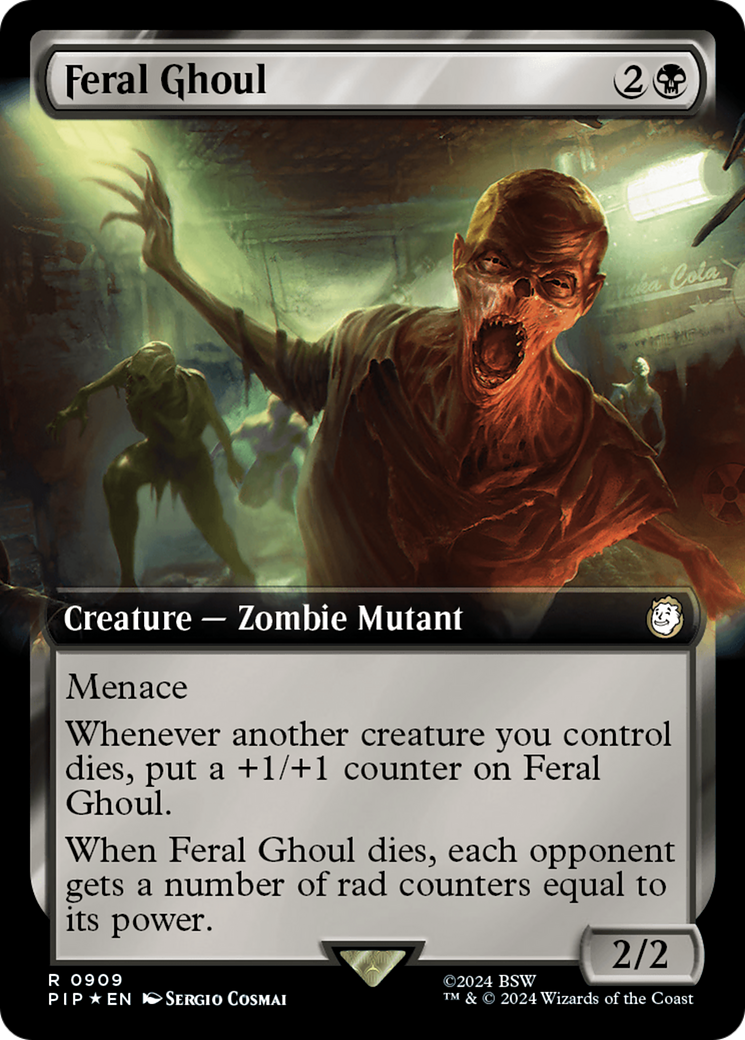 Feral Ghoul (Extended Art) (Surge Foil) [Fallout] | Card Citadel