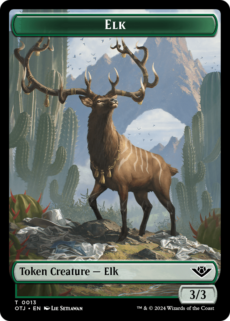 Elk // Plot Double-Sided Token [Outlaws of Thunder Junction Tokens] | Card Citadel