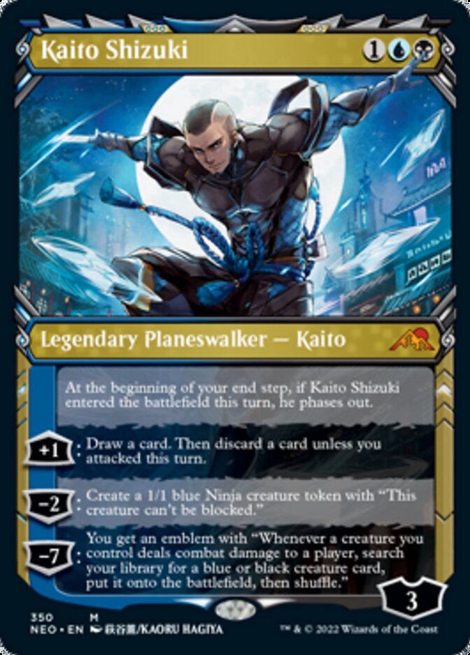 Kaito Shizuki (Showcase Ninja) [Kamigawa: Neon Dynasty] | Card Citadel