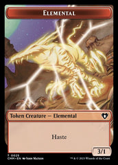 Treasure // Elemental (0025) Double-Sided Token [Commander Masters Tokens] | Card Citadel