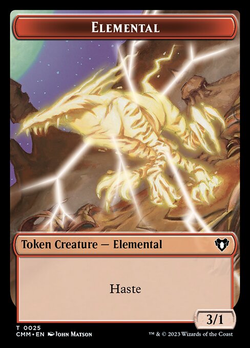 Clue // Elemental (0025) Double-Sided Token [Commander Masters Tokens] | Card Citadel