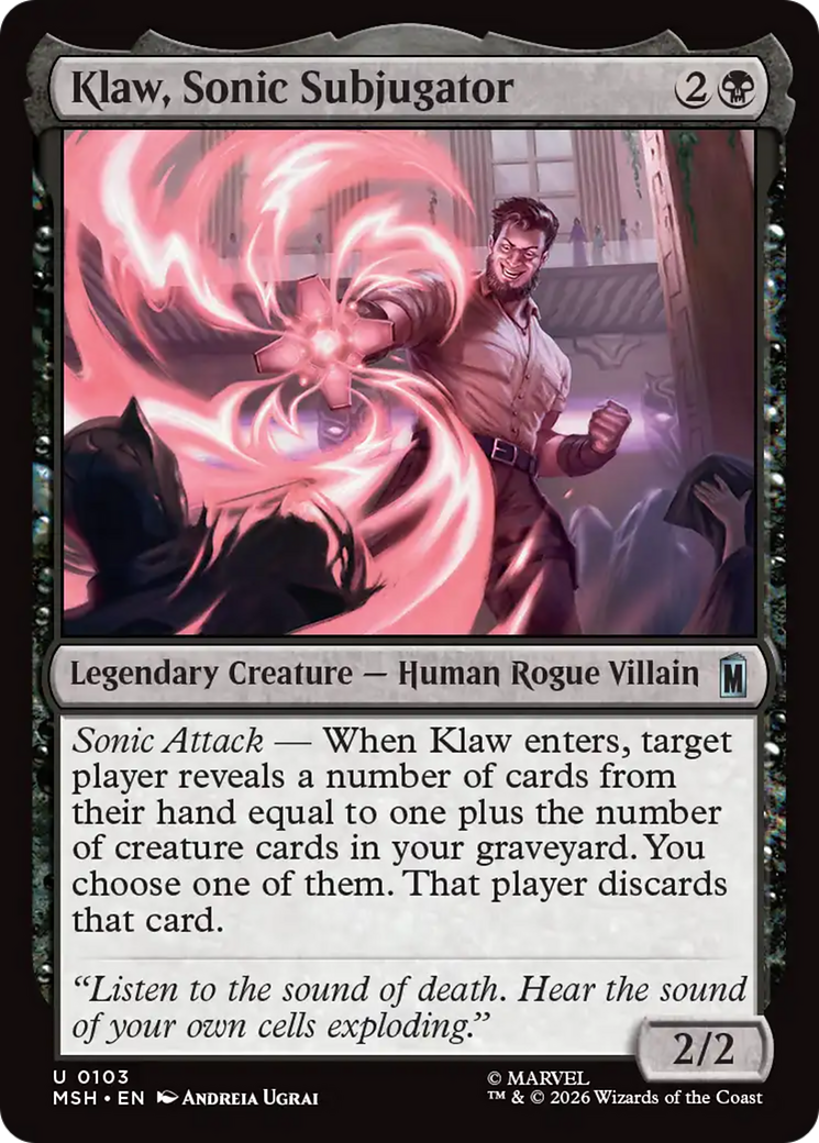 Klaw, Sonic Subjugator [Marvel Super Heroes] | Card Citadel
