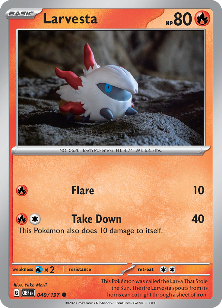 Larvesta (040/197) [Scarlet & Violet: Obsidian Flames] | Card Citadel
