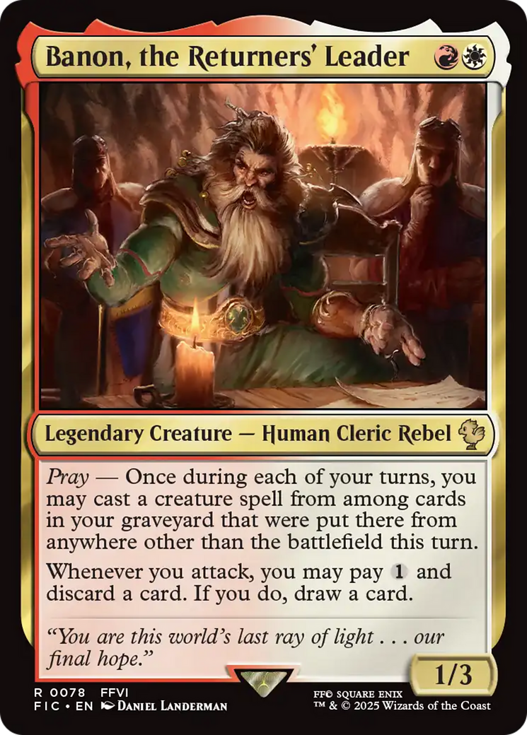 Banon, the Returners' Leader [FINAL FANTASY Commander] | Card Citadel