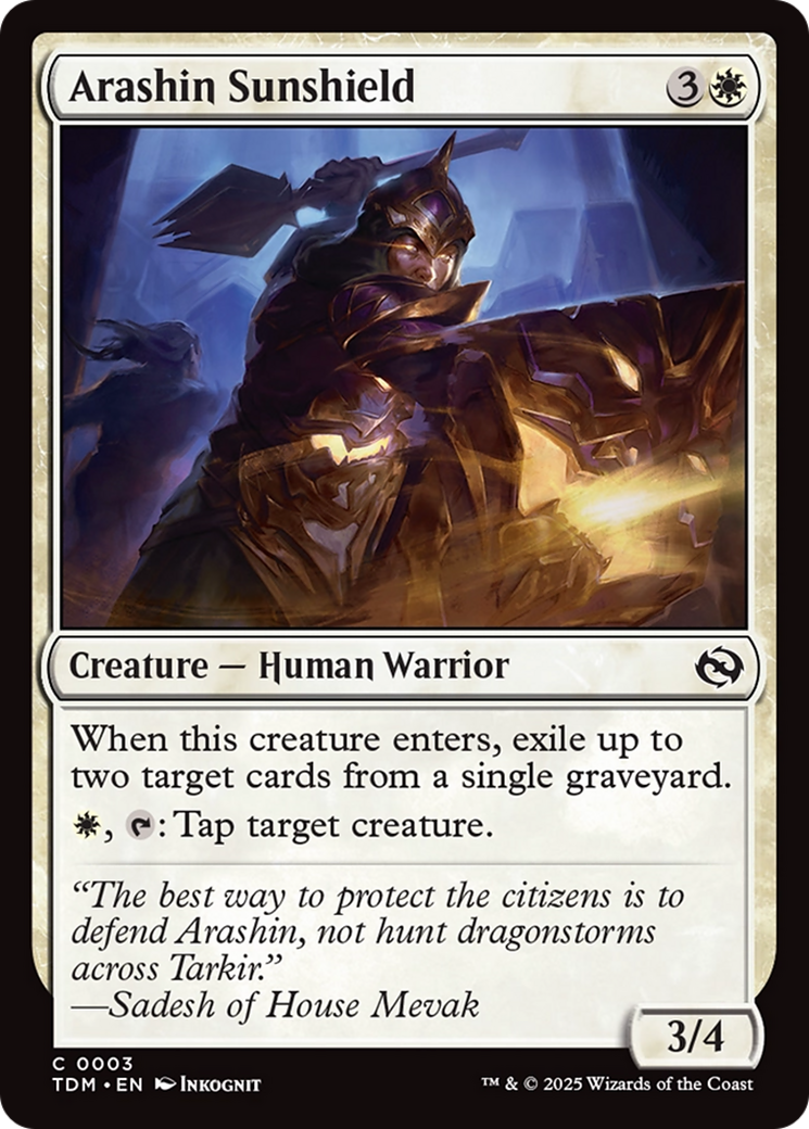 Arashin Sunshield [Tarkir: Dragonstorm] | Card Citadel