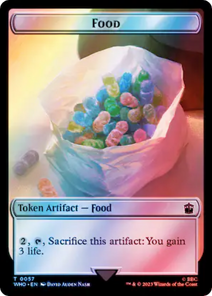 Alien Angel // Food (0057) Double-Sided Token (Surge Foil) [Doctor Who Tokens] | Card Citadel