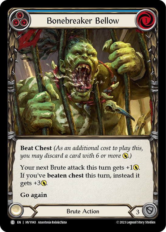 Bonebreaker Bellow (Blue) [HVY043] (Heavy Hitters) | Card Citadel