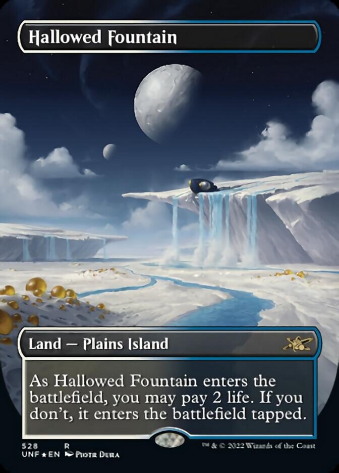 Hallowed Fountain (Borderless) (Galaxy Foil) [Unfinity] | Card Citadel