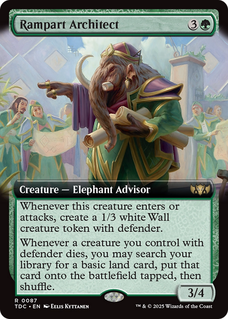 Rampart Architect (Extended Art) [Tarkir: Dragonstorm Commander] | Card Citadel
