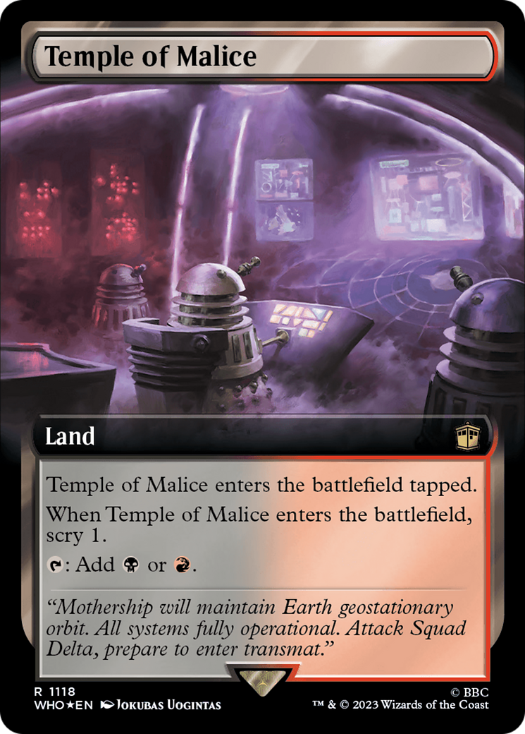 Temple of Malice (Extended Art) (Surge Foil) [Doctor Who] | Card Citadel