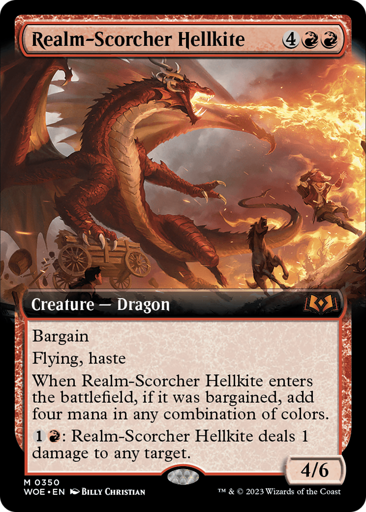 Realm-Scorcher Hellkite (Extended Art) [Wilds of Eldraine] | Card Citadel