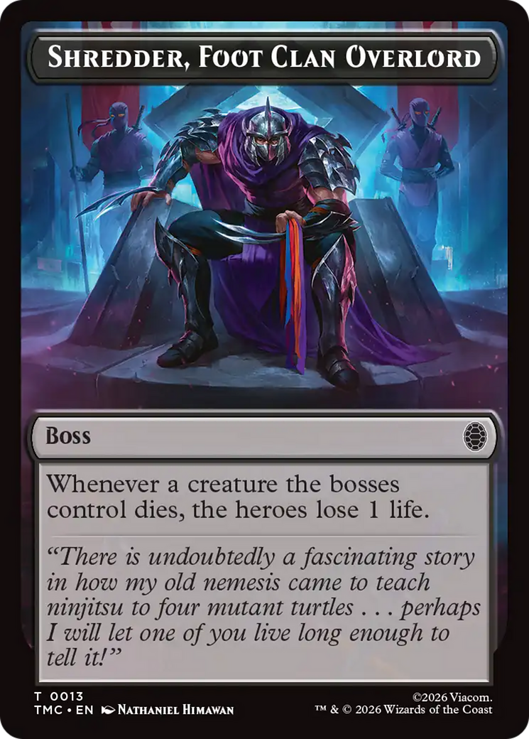 Shredder, Foot Clan Overlord [Teenage Mutant Ninja Turtles Commander Tokens] | Card Citadel