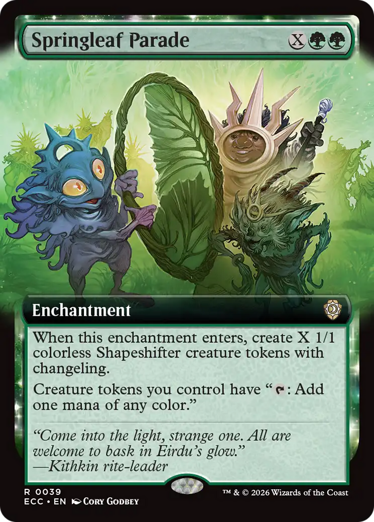 Springleaf Parade (Extended Art) [Lorwyn Eclipsed Commander] | Card Citadel