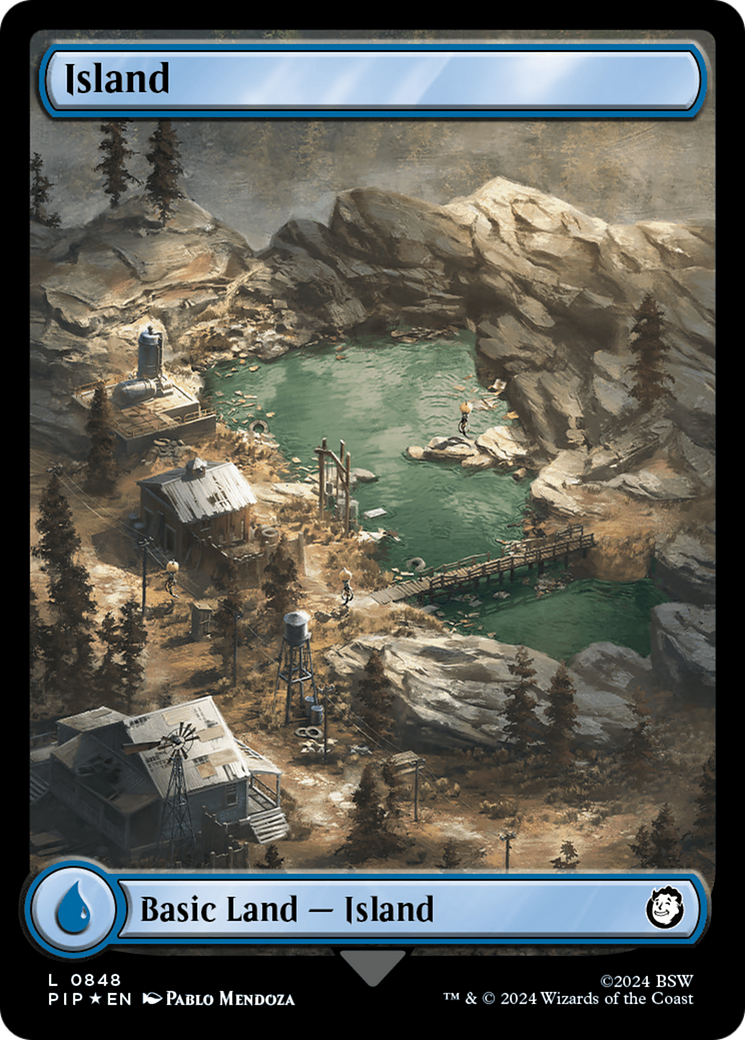 Island (0848) (Surge Foil) [Fallout] | Card Citadel