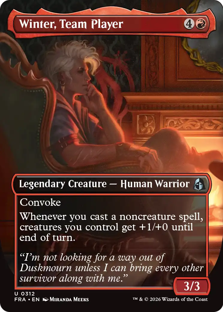 Winter, Team Player (Borderless) [Reality Fracture] | Card Citadel