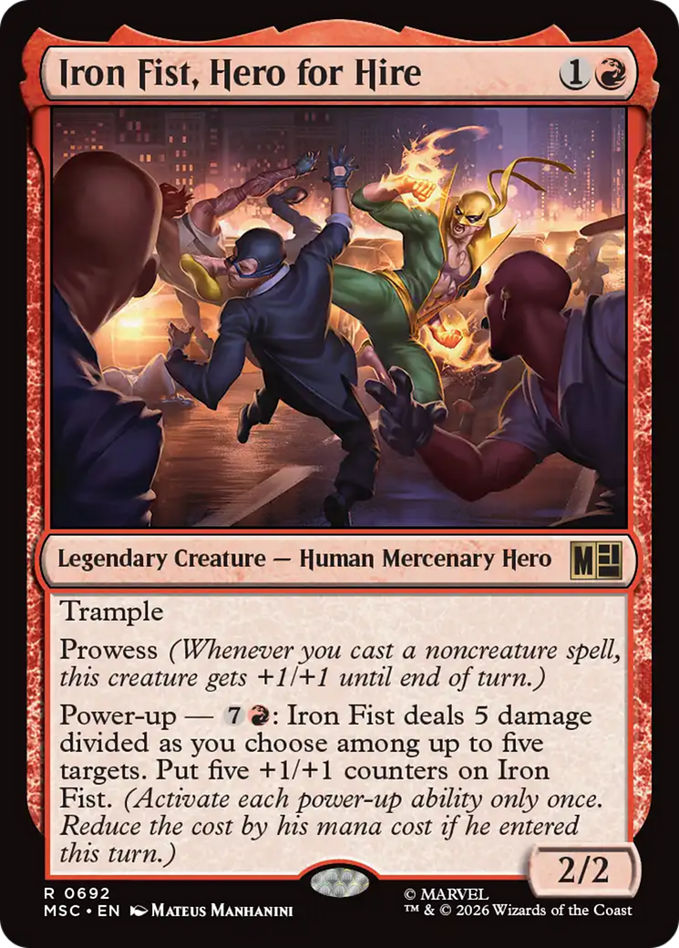 Iron Fist, Hero for Hire [Marvel Super Heroes Commander] | Card Citadel