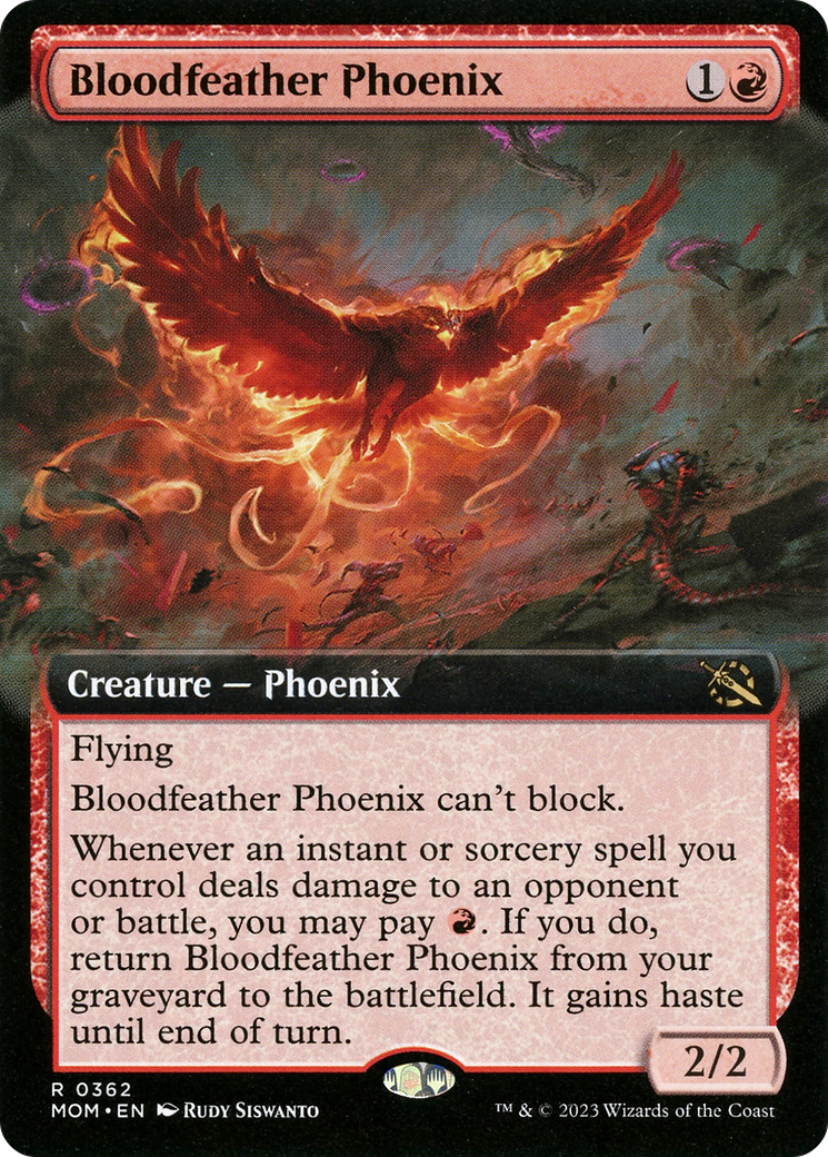 Bloodfeather Phoenix (Extended Art) [March of the Machine] | Card Citadel