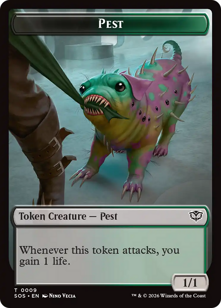 Fractal (0005) // Pest (0009) Double-Sided Token [Secrets of Strixhaven Tokens] | Card Citadel