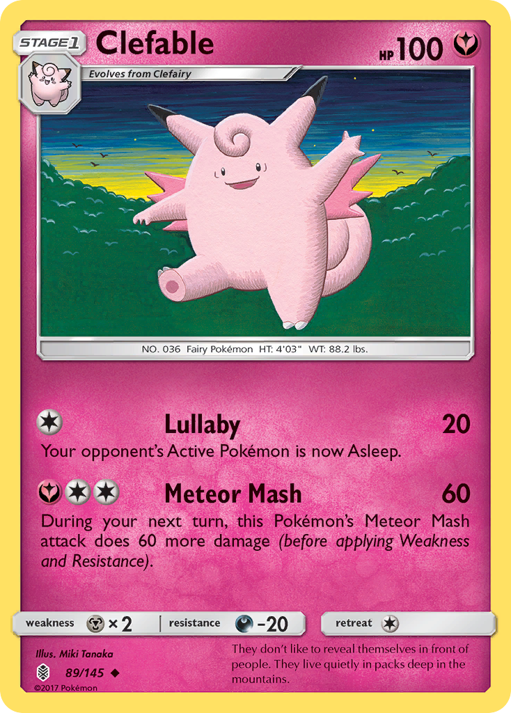 Clefable (89/145) [Sun & Moon: Guardians Rising] | Card Citadel