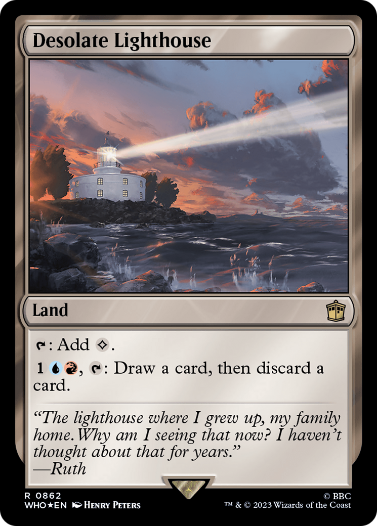 Desolate Lighthouse (Surge Foil) [Doctor Who] | Card Citadel