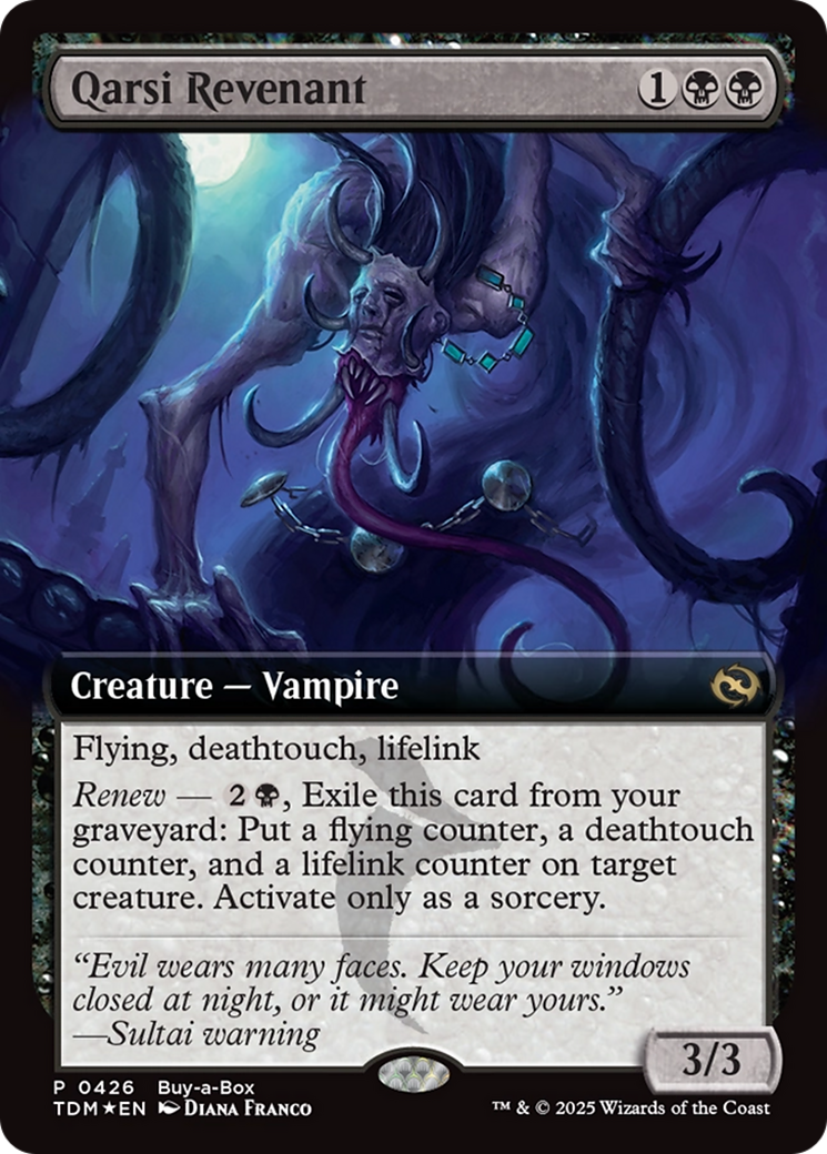 Qarsi Revenant (Extended Art) (Buy-A-Box) [Tarkir: Dragonstorm Promos] | Card Citadel