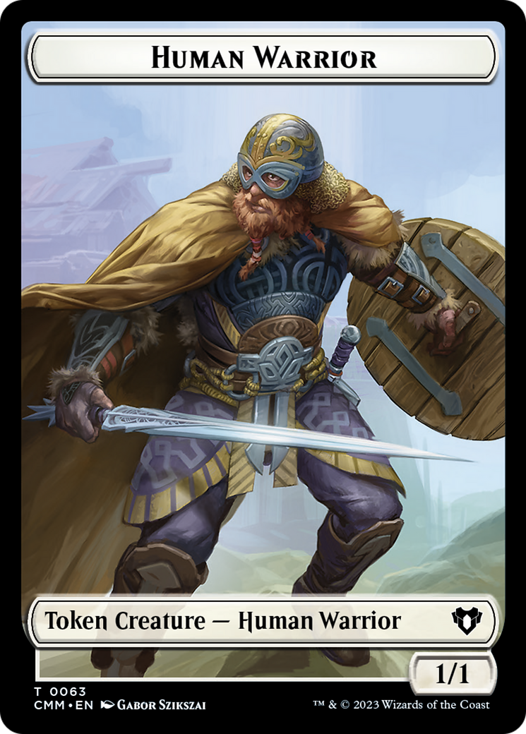 Human Warrior // Zombie Army Double-Sided Token [Commander Masters Tokens] | Card Citadel