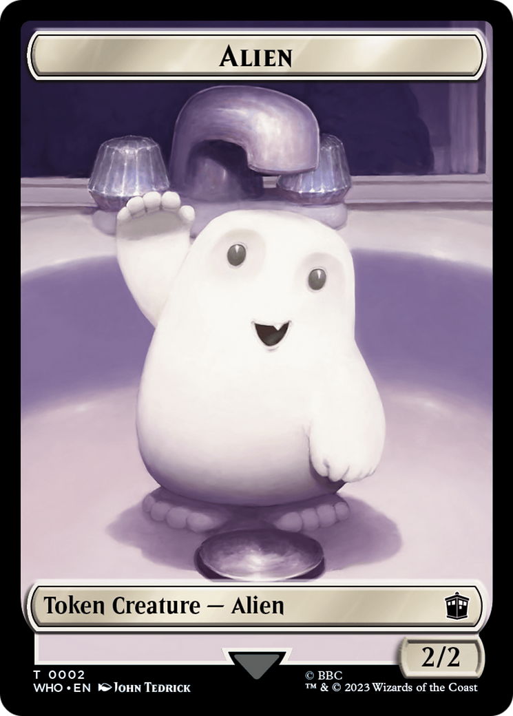 Alien // Cyberman Double-Sided Token [Doctor Who Tokens] | Card Citadel