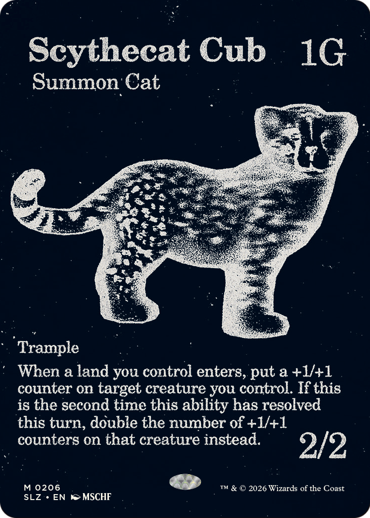 Scythecat Cub (0206) [Secret Lair x MSCHF: The Zeta Set] | Card Citadel
