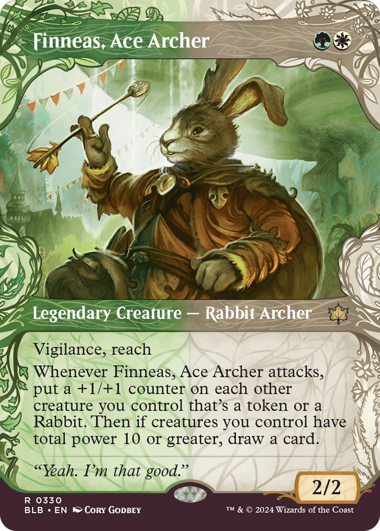 Finneas, Ace Archer (Showcase) [Bloomburrow] | Card Citadel