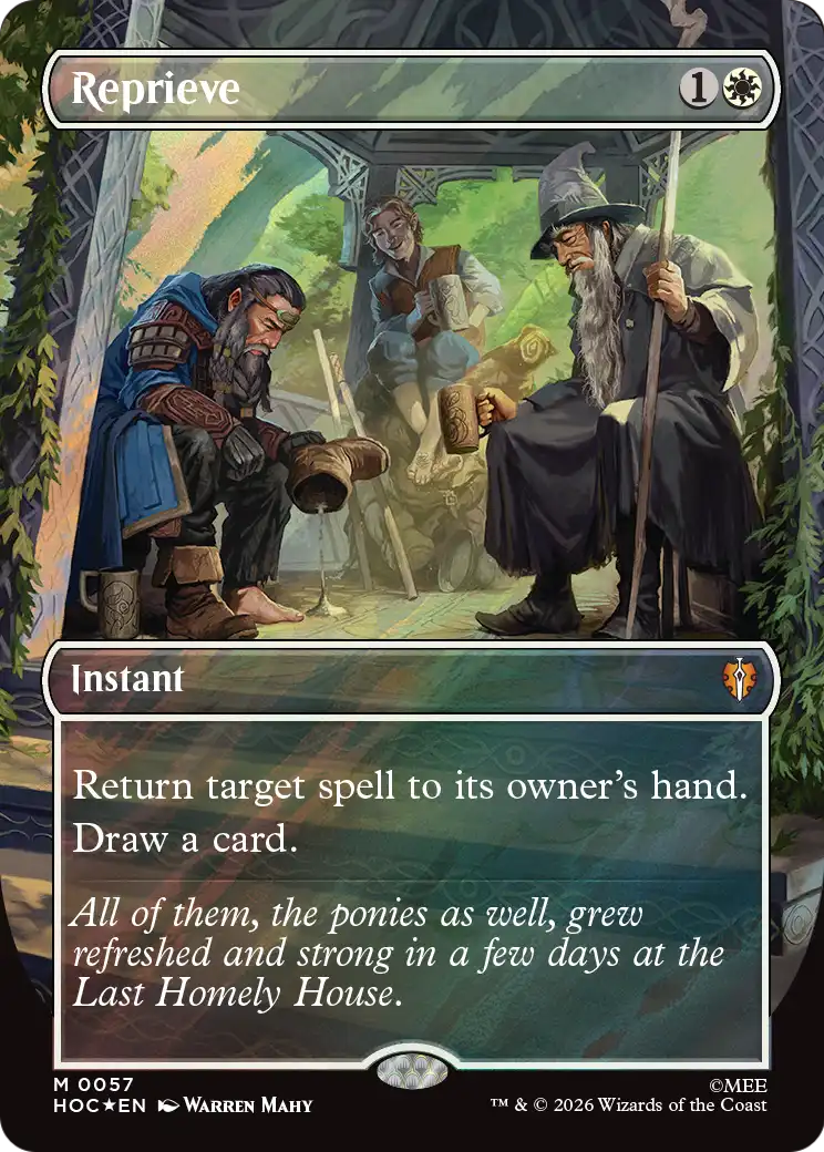 Reprieve (Borderless) (Surge Foil) [The Hobbit: Eternal-Legal] | Card Citadel