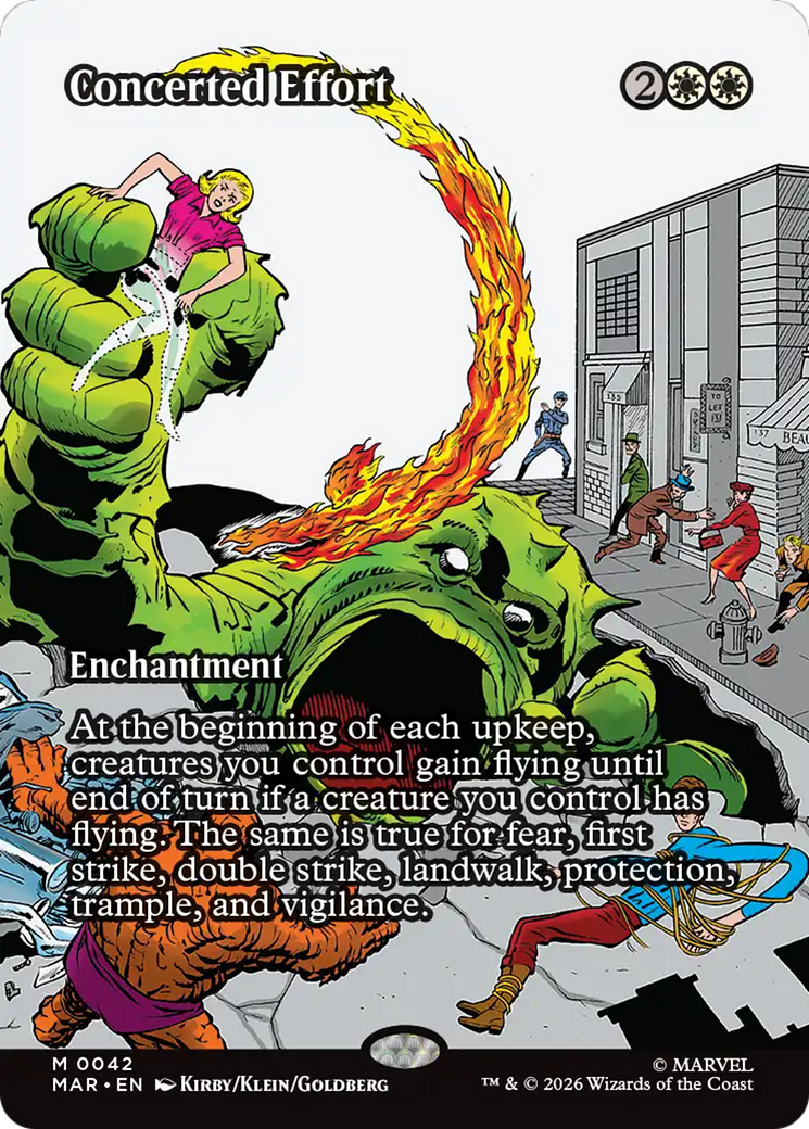 Concerted Effort (Borderless) [Marvel Universe: Eternal-Legal] | Card Citadel