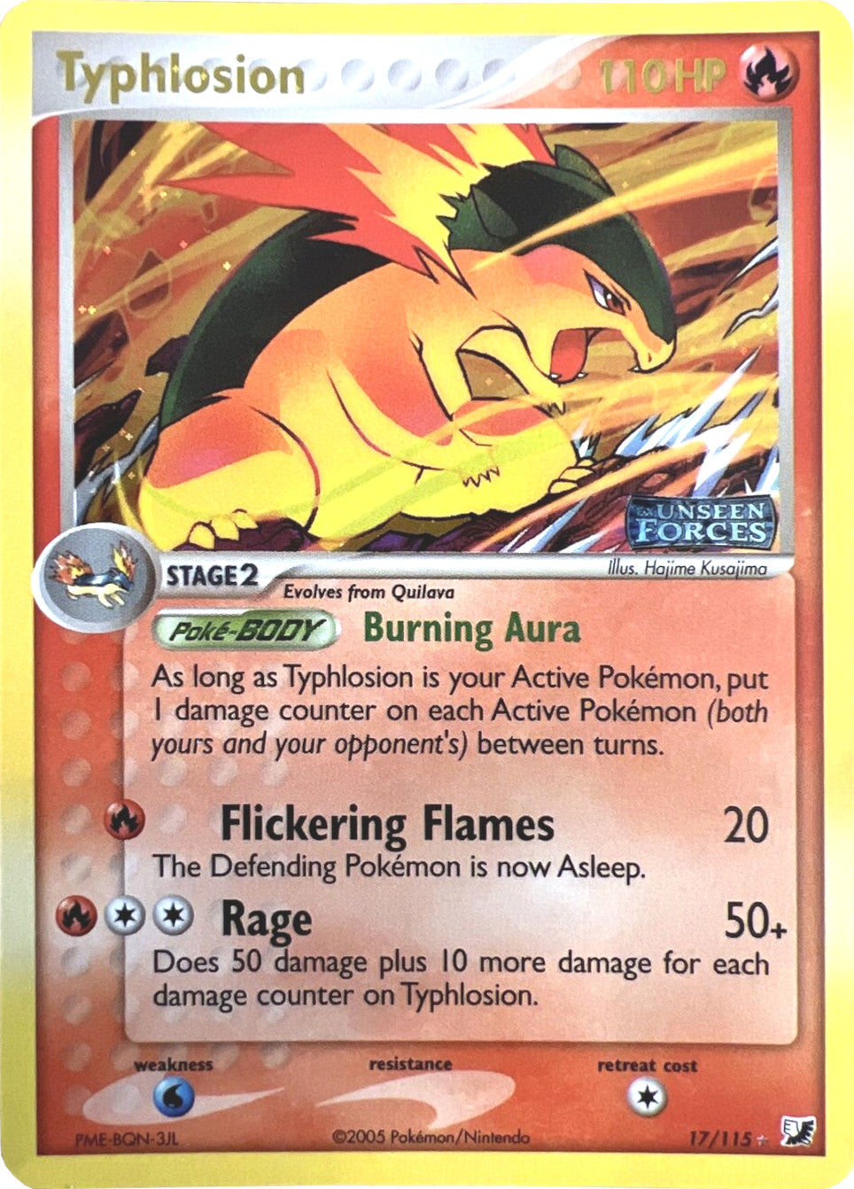 Typhlosion (17/115) (Stamped) [EX: Unseen Forces] | Card Citadel