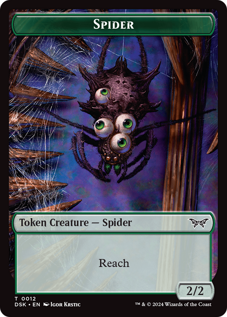 Toy // Spider Double-Sided Token [Duskmourn: House of Horror Tokens] | Card Citadel