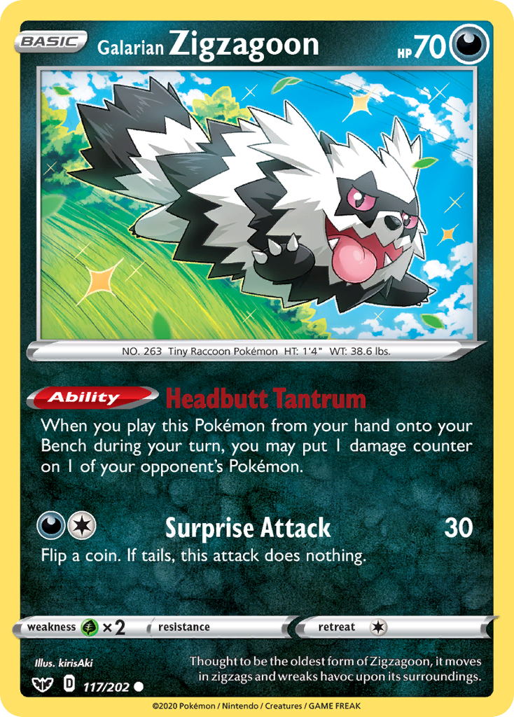 Galarian Zigzagoon (117/202) [Sword & Shield: Base Set] | Card Citadel