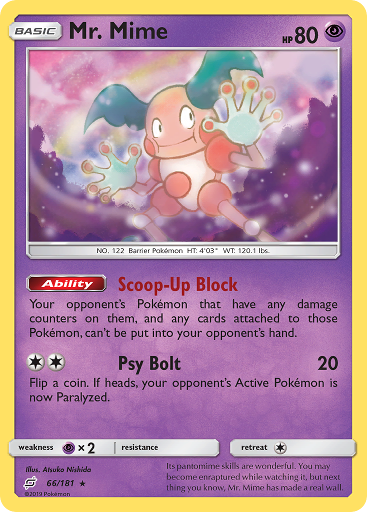Mr. Mime (66/181) [Sun & Moon: Team Up] | Card Citadel