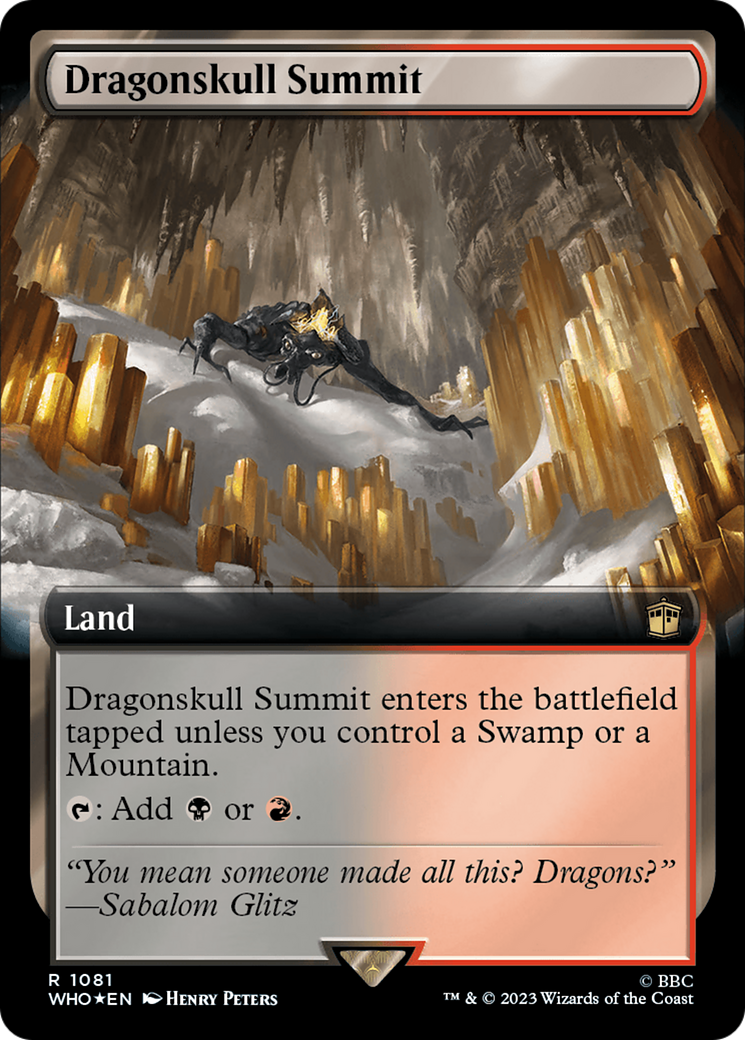 Dragonskull Summit (Extended Art) (Surge Foil) [Doctor Who] | Card Citadel