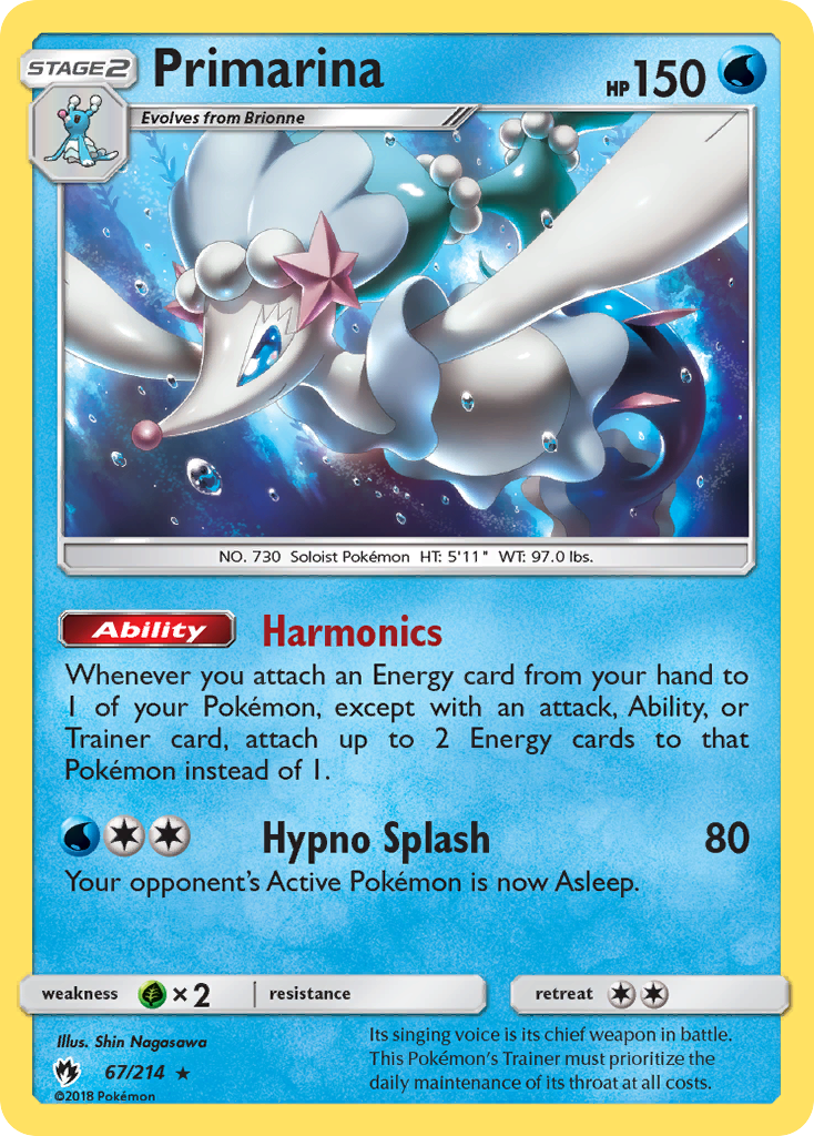 Primarina (67/214) [Sun & Moon: Lost Thunder] | Card Citadel