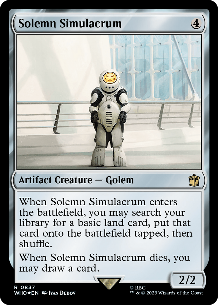 Solemn Simulacrum (Surge Foil) [Doctor Who] | Card Citadel