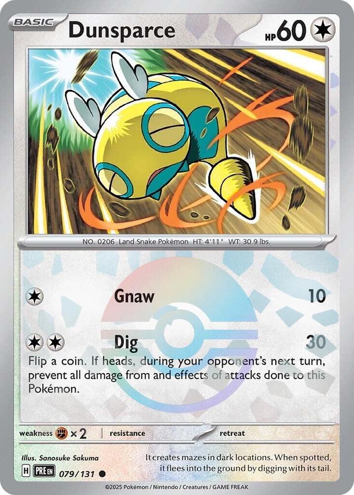 Dunsparce (079/131) (Poke Ball Pattern) [Scarlet & Violet: Prismatic Evolutions] | Card Citadel