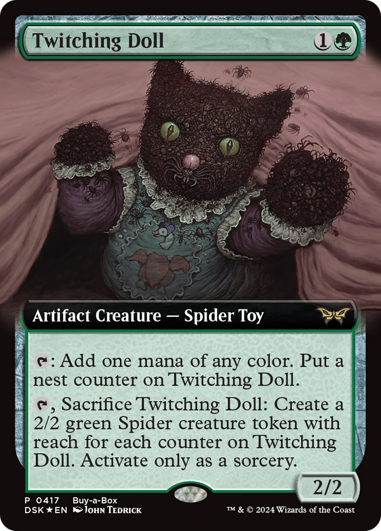 Twitching Doll (Extended Art) (Buy-a-box) [Duskmourn: House of Horror Promos] | Card Citadel