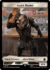 Alien Rhino // Alien Warrior Double-Sided Token [Doctor Who Tokens] | Card Citadel