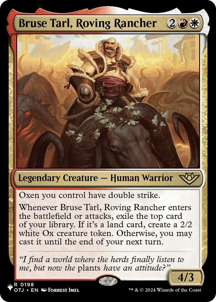 Bruse Tarl, Roving Rancher (OTJ) [The List] | Card Citadel