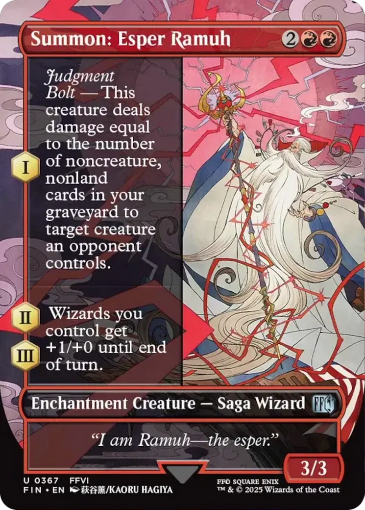 Summon: Esper Ramuh (Borderless) [FINAL FANTASY] | Card Citadel