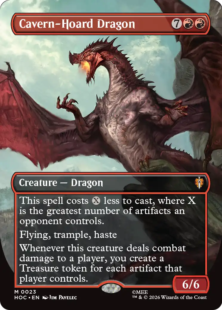 Cavern-Hoard Dragon (Borderless) [The Hobbit: Eternal-Legal] | Card Citadel