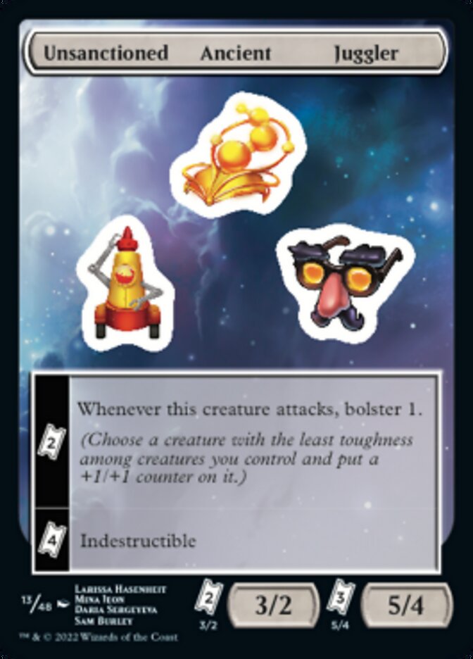 Unsanctioned Ancient Juggler [Unfinity Stickers] | Card Citadel