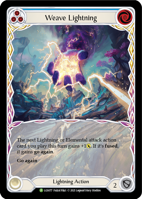 Weave Lightning (Blue) [LGS077] (Promo)  Rainbow Foil | Card Citadel