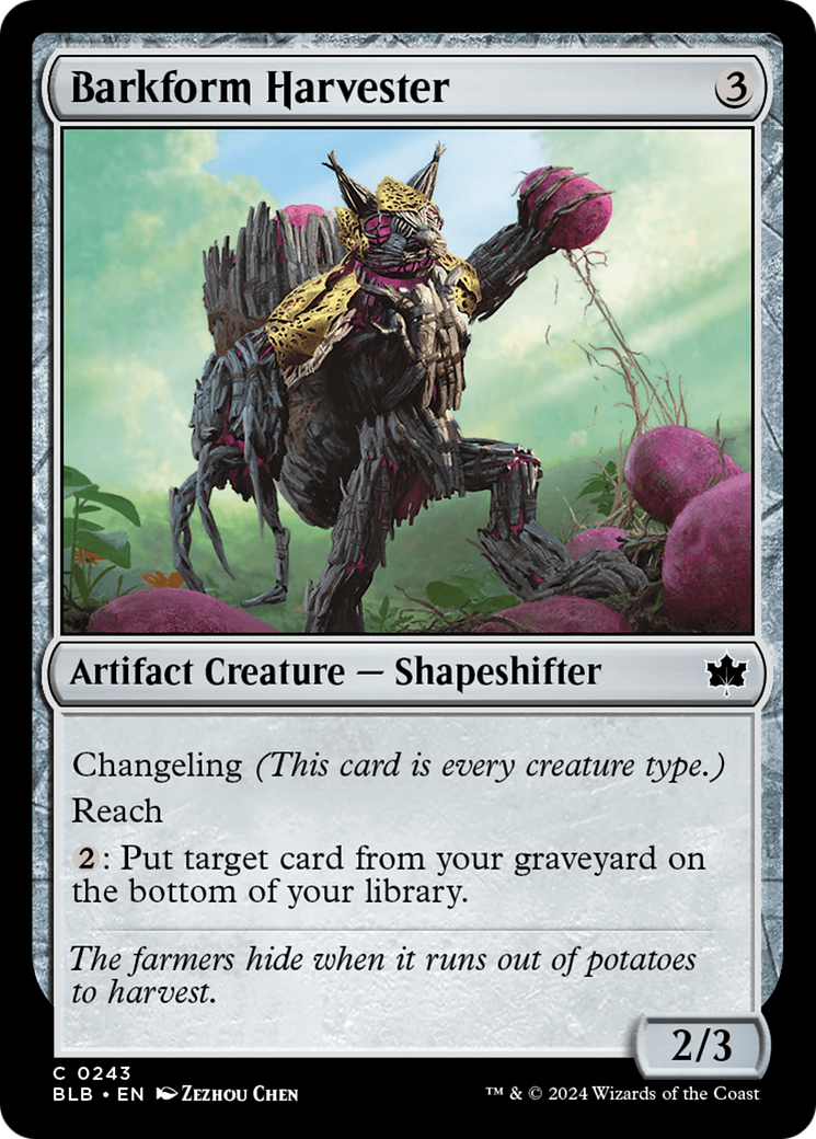 Barkform Harvester [Bloomburrow] | Card Citadel