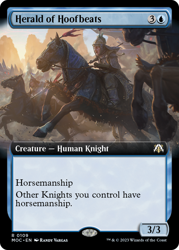 Herald of Hoofbeats (Extended Art) [March of the Machine Commander] | Card Citadel