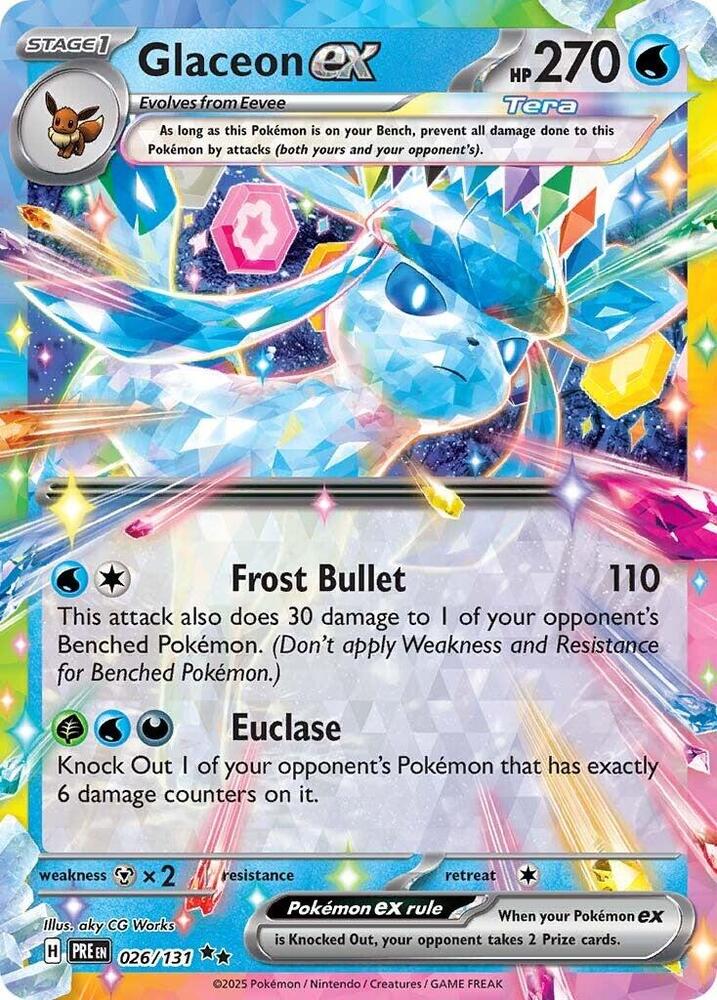 Glaceon ex (026/131) [Scarlet & Violet: Prismatic Evolutions] | Card Citadel